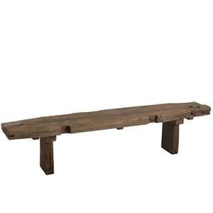 Banc bois marron h.42.1cm