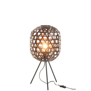 Lampe bambou crème h.59.5cm