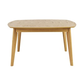 Table à manger carrée bois clair chêne l140 cm leena