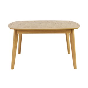 Table à manger carrée bois clair chêne l140 cm leena