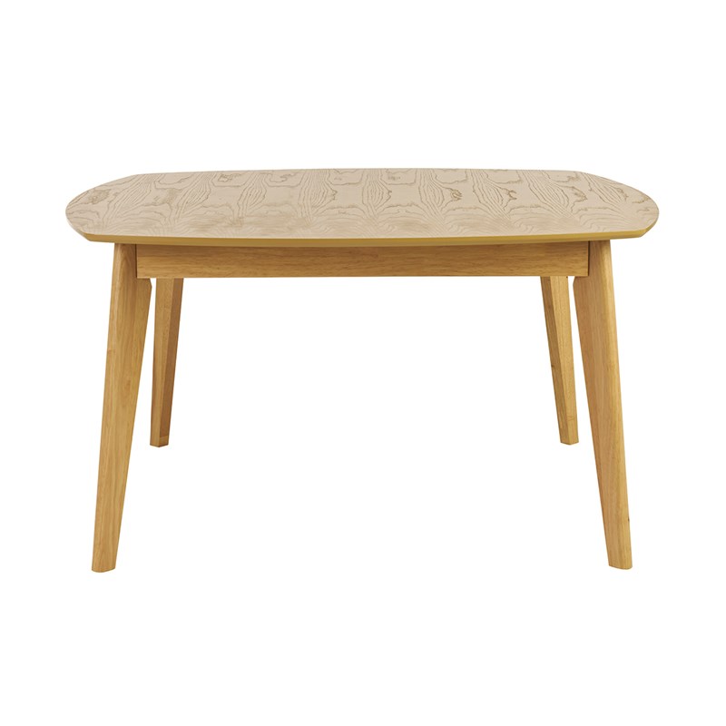 Table à manger carrée bois clair chêne l140 cm leena