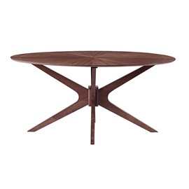 Table à manger ovale noyer l160 cm dielli