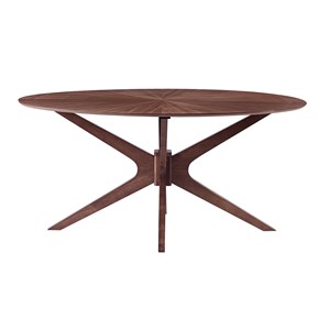 Table à manger ovale noyer l160 cm dielli