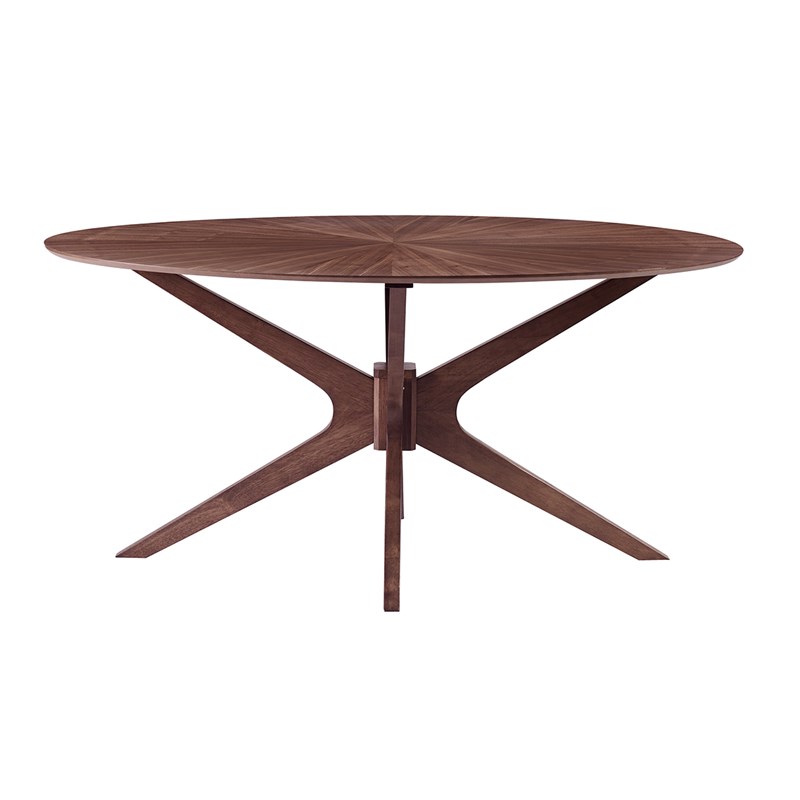 Table à manger ovale noyer l160 cm dielli