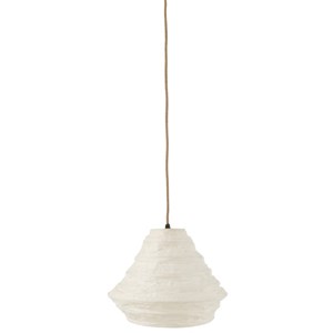 Suspension raphia blanc h.28cm