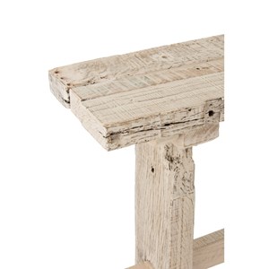 Console bois blanc h.77cm