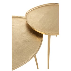 Set aluminium doré h.38cm