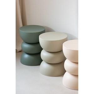 Table métal crème h.43.5cm