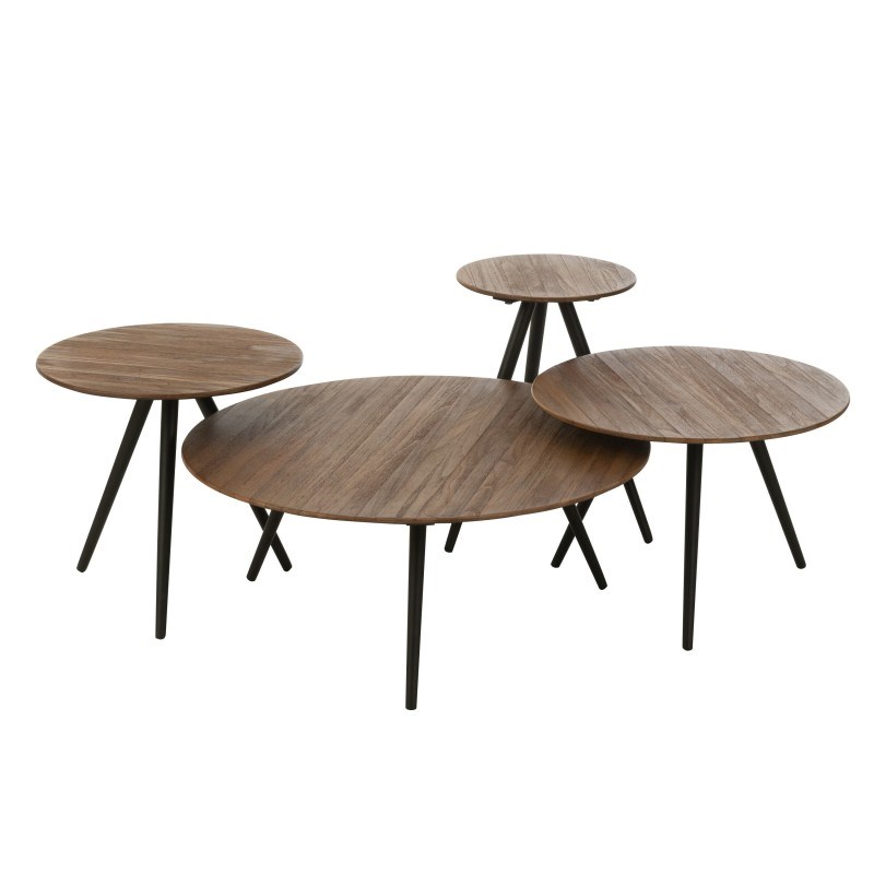 J-line - Set métal naturel h.45cm