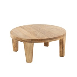 Table bois naturel h.34cm