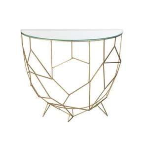 Console métal doré h.76cm