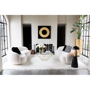 Table métal doré h.44cm