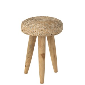 Tabouret bois blanc h.40cm