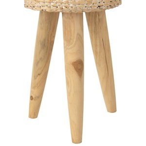 Tabouret bois blanc h.40cm
