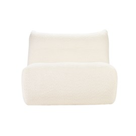 Fauteuil lounge en tissu bouclette blanc cassé bumpy