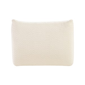Fauteuil lounge en tissu bouclette blanc cassé bumpy
