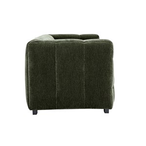 Canapé 3 places en tissu effet velours vert kaki corto