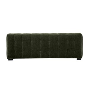Canapé 3 places en tissu effet velours vert kaki corto