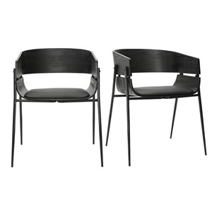 Chaises noires (lot de 2) wess
