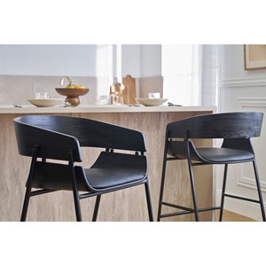 Tabourets de bar noirs (lot de 2) wess