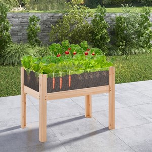 Jardinière surélevée en bois trous de drainage 100 x 59 x 77 cm bois marron