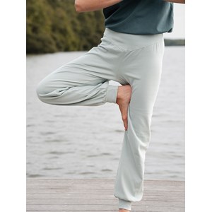Sarouel yoga hirondelle bio vert amande L