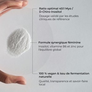 Inositol en poudre - d-chiro, myo-inositol, vitamine b6 et zinc