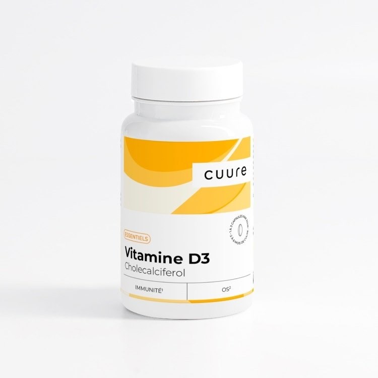 Cuure - Vitamine d3 - 2400 ui - forme cholécalciférol plus efficace que d2
