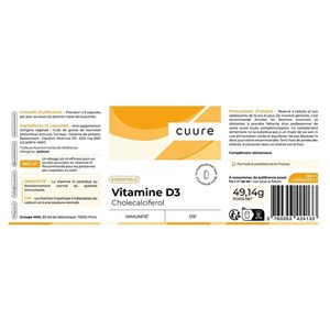 Vitamine d3 - 2400 ui - forme cholécalciférol plus efficace que d2