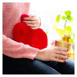 Bouillotte à eau  cœur