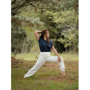 T-shirt yoga pelican bio bleu marine S
