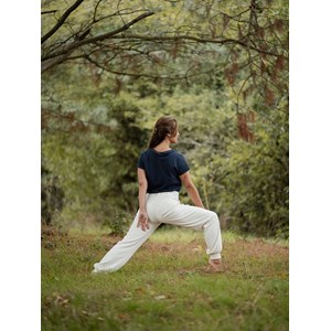 T-shirt yoga pelican bio bleu marine S