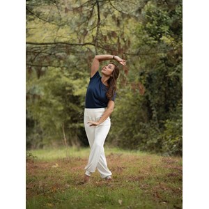 T-shirt yoga pelican bio bleu marine M