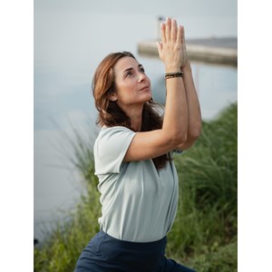 T-shirt yoga pelican bio amande S