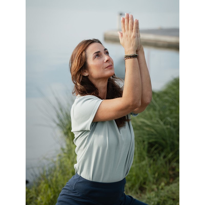 T-shirt yoga pelican bio amande