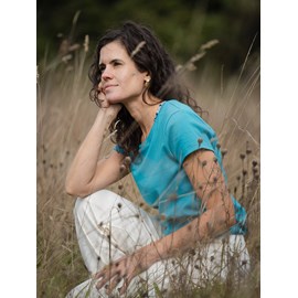 T-shirt yoga pelican bio turquoise