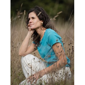 T-shirt yoga pelican bio turquoise S