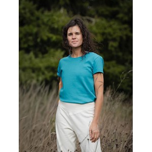 T-shirt yoga pelican bio turquoise S