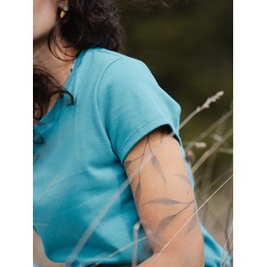 T-shirt yoga pelican bio turquoise S