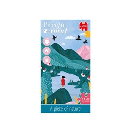 6 puzzles 54 pièces jumbo pieceful mind