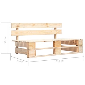 Banc de jardin meuble de patio d'extérieur 110 x 65 x 55 cm bois marron