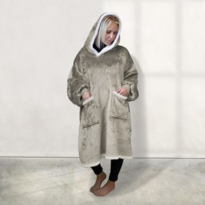 Sweat capuche + poches - sherpa flanelle