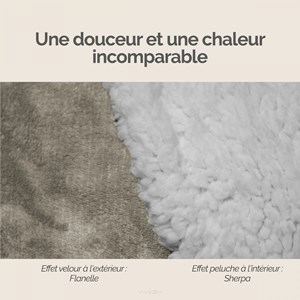 Sweat capuche + poches - sherpa flanelle