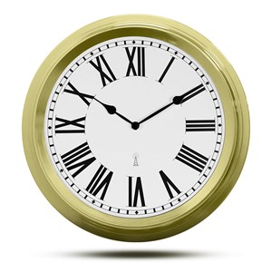 Horloge murale radiopilotée ø 25 cm - style rétro silencieux
