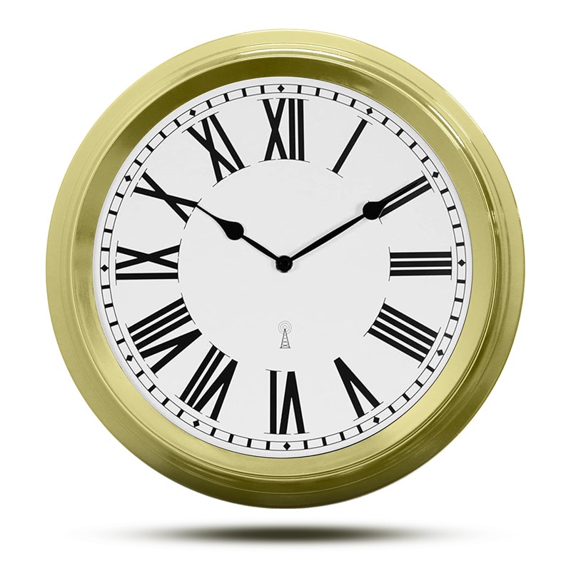 Horloge murale radiopilotée ø 25 cm - style rétro silencieux