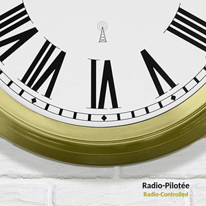 Horloge murale radiopilotée ø 25 cm - style rétro silencieux