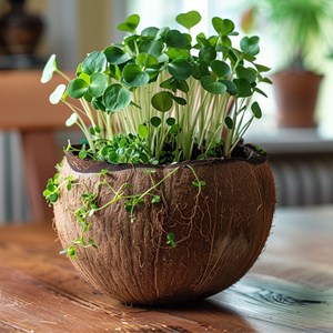 Bougie qui devient plante fl. Coton