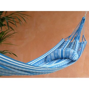 Coussin hamac poligono turquoise