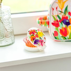 Brosse à cheveux avec miroir  multicolore