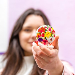 Brosse à cheveux avec miroir  multicolore